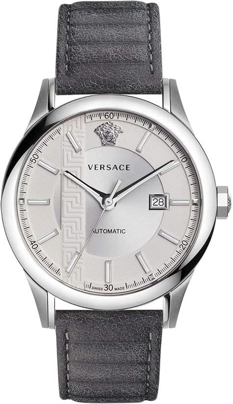 Versace Mens Silver 44 mm Aiakos Watch .